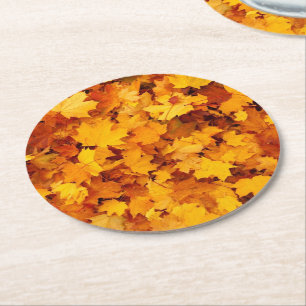 Autumn Leaves Ronde Kartonnen Onderzetter