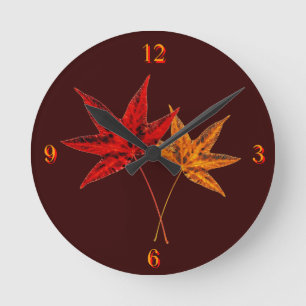 Autumn Leaves Ronde Klok