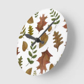 Autumn leaves ronde klok (Hoek)