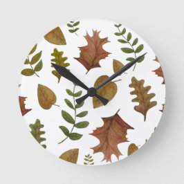 Autumn leaves ronde klok