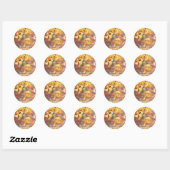 Autumn Leaves Ronde Sticker (Vel)