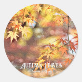 Autumn Leaves Ronde Sticker (Voorkant)