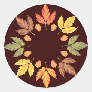 Autumn Leaves Ronde Sticker