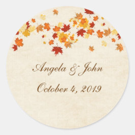 Autumn Leaves Ronde Sticker