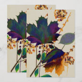 Autumn Leaves Royal Colors Flat Hartelijk dank Bedankkaart (Voorkant / Achterkant)