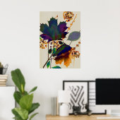 Autumn Leaves Royal Colors Poster (Thuiskantoor)