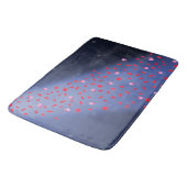 Autumn Leaves & Rozen Blue & Red Bath Mat (Gekanteld)