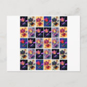 Autumn Leaves Rustic Patchwork Quilt Collage Briefkaart (Voorkant)