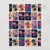 Autumn Leaves Rustic Patchwork Quilt Collage Briefkaart (Voorkant)