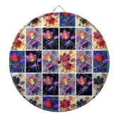 Autumn Leaves Rustic Patchwork Quilt Collage Dartbord (Voorkant)