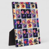 Autumn Leaves Rustic Patchwork Quilt Collage Fotoplaat (Zijkant)