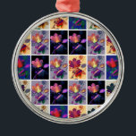 Autumn Leaves Rustic Patchwork Quilt Collage Metalen Ornament<br><div class="desc">Een prachtig natuur foliage-patchwork in een kantellaag van herfstbladeren en gedroogde bloemen. Aangepaste digitale illustraties bieden een verbluffend kleurrijk beeldscherm. Ideaal voor cadeautjes of voor het versieren van je eigen omgeving.</div>