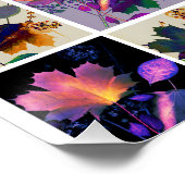 Autumn Leaves Rustic Patchwork Quilt Collage Perfect Poster (Hoek)