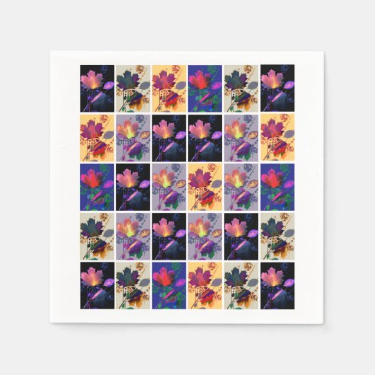 Autumn Leaves Rustic Patchwork Quilt Collage Servetten (Voorkant)