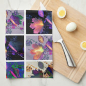 Autumn Leaves Rustic Patchwork Quilt Collage Theedoek (Quarter Fold)