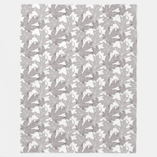 Autumn Leaves, scattered taupbladeren on white Fleece Deken (Voorkant)