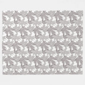 Autumn Leaves, scattered taupbladeren on white Fleece Deken (Voorkant (Horizontaal))