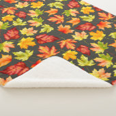 Autumn Leaves Sherpa Blanket Deken (3/4)