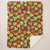 Autumn Leaves Sherpa Blanket Sherpa Deken (Voorkant)