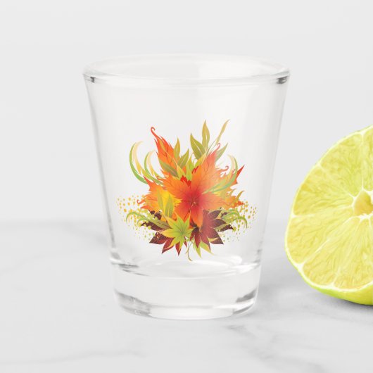 Autumn Leaves Shot Glas (Voorkant)