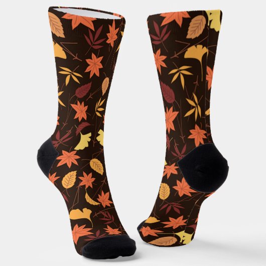 Autumn Leaves Socks Herfst Sokken (Gebogen)
