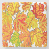 AUTUMN LEAVES STENEN ONDERZETTER (Voorkant)