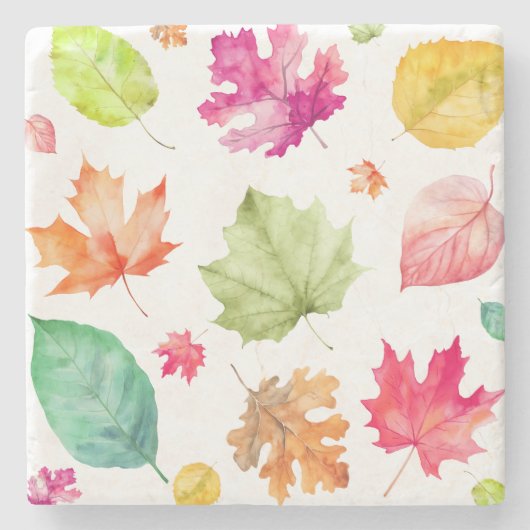 Autumn Leaves Stenen Onderzetter (Voorkant)