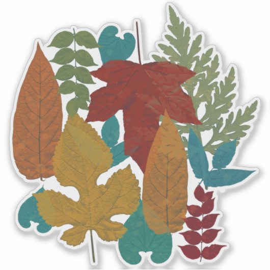Autumn Leaves Sticker (Voorkant)