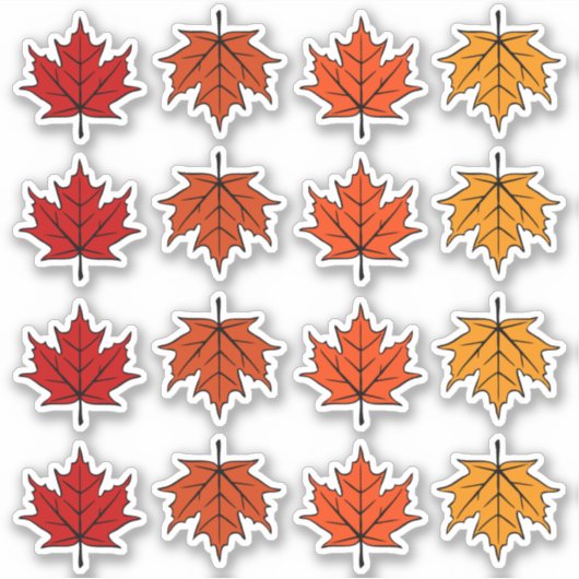 Autumn Leaves Sticker (Voorkant)