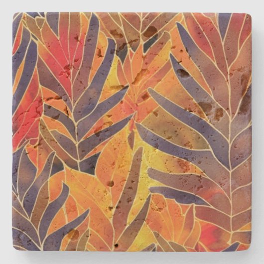 Autumn Leaves Stone Onderzetter (Voorkant)