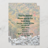 Autumn Leaves Stone Wall Natuur Kaart (Voorkant / Achterkant)