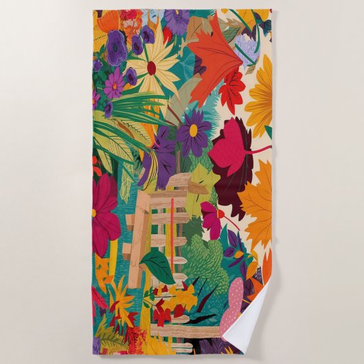 Autumn Leaves Strandlaken (Voorkant)