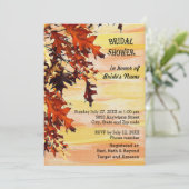 Autumn Leaves Swirl Color Bridal Shower Kaart (Staand voorkant)