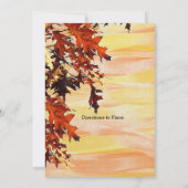 Autumn Leaves Swirl Color Bridal Shower Kaart (Achterkant)