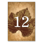 Autumn Leaves tafel Kaart | Rustieke herfst bruilo (Achterkant)