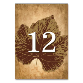 Autumn Leaves tafel Kaart | Rustieke herfst bruilo