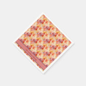 Autumn Leaves Terrazzo Effect Aangepaste naam Servet (Hoek)
