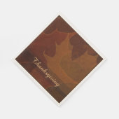 Autumn Leaves Thanksgiving aangepaste tekstkleur Servet (Hoek)
