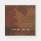 Autumn Leaves Thanksgiving aangepaste tekstkleur Servet (Voorkant)