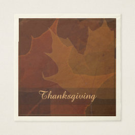 Autumn Leaves Thanksgiving aangepaste tekstkleur Servet