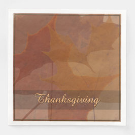 Autumn Leaves Thanksgiving aangepaste tekstkleur Servetten