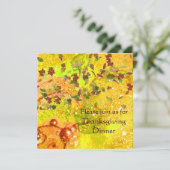 AUTUMN LEAVES Thanksgiving Dinner Kaart (Staand voorkant)