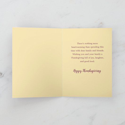 Autumn Leaves Thanksgiving Holiday Greeting Kaart (Binnen)