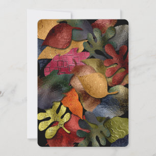 Autumn Leaves Thanksgiving Metallic Look