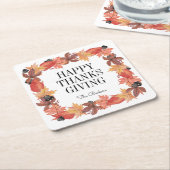 Autumn Leaves Thanksgiving Paper Onderzetter (Schuin)
