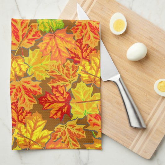 Autumn Leaves Theedoek (Quarter Fold)