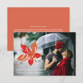 Autumn Leaves Themed Wedding Custom Photo Script (Voorkant / Achterkant)