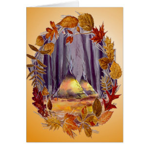 AUTUMN LEAVES & TIPIS DOOR SHARON SHARPE