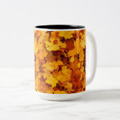 Autumn Leaves Tweekleurige Koffiemok (Voorkant rechts)