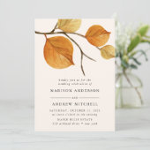 Autumn Leaves | Uitnodiging tot het trekken van ee (Staand voorkant)